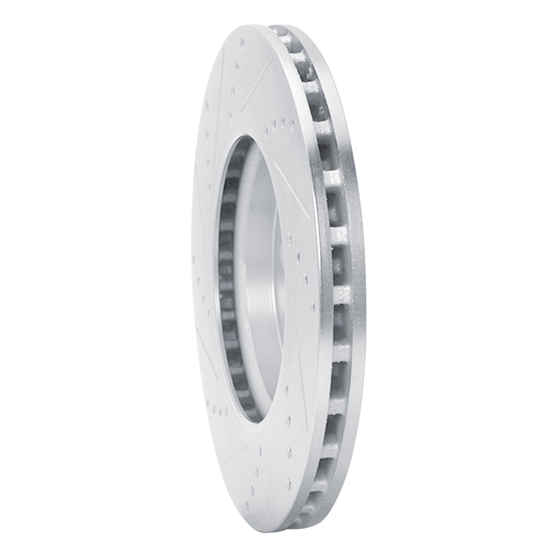 Mercedes-Benz B200 Brake Rotor (1) - Front Right - R1 Concepts - Drilled & Slotted - Silver - `06-`11